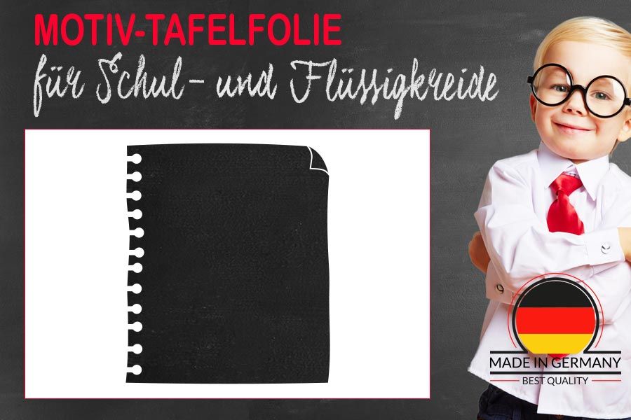 Motiv Tafelfolie Notizblock als beschreibbarer Wandaufkleber
