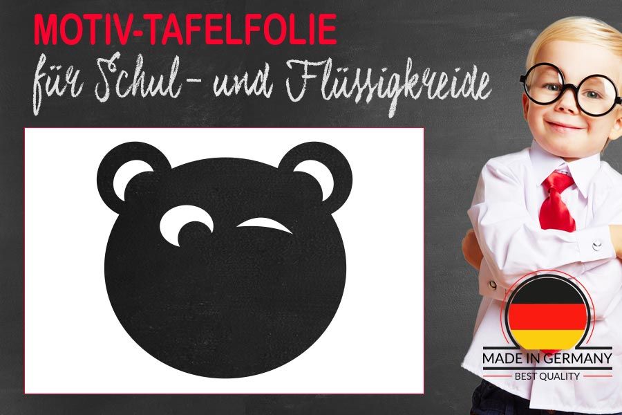 Motiv Tafelfolie Zwinkernde Teddybär