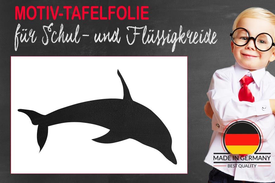 Motiv Tafelfolie Delfin als bemalbare Wandtafel für Kreide