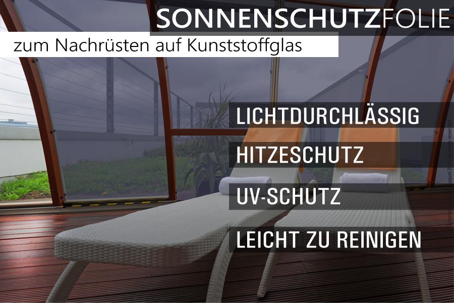 Polycarbonat Folie selbstklebend: Sonnenschutz für Acrylglas, Stegplatten & Plexiglas