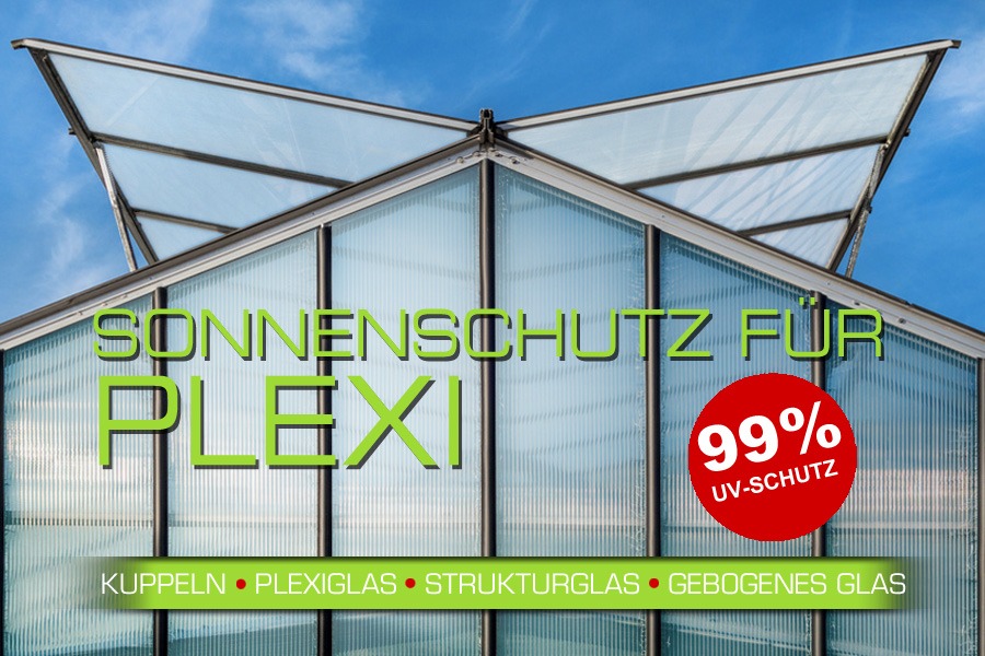 gewächshaus aus stegdoppelplatten beklebt mit sonnenschutzfolie