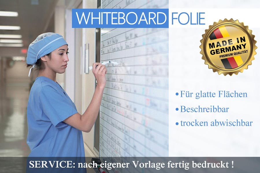Whiteboardfolie als Wochenplaner im Krankenhaus