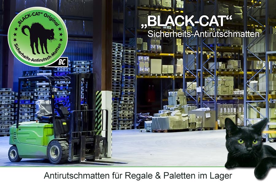 warenlager mit Antirutschmatten für Lagerlogistik in regalen