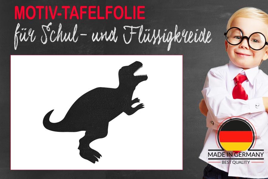Motiv Tafelfolie Dinosaurier Velociraptor als Tattoo für Wand & Möbel