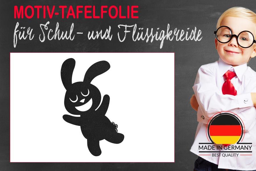 Motiv Tafelfolie Süßer Hase aus Tafelfolie mit Kreide bemalbar