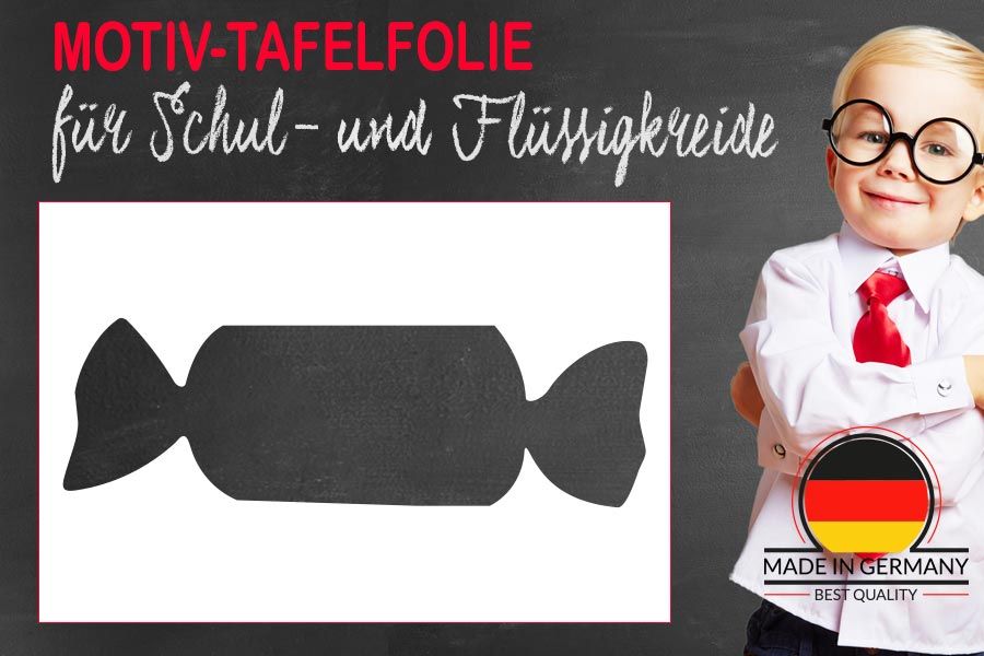 motiv tafel aus kreidefolie in bonbonform
