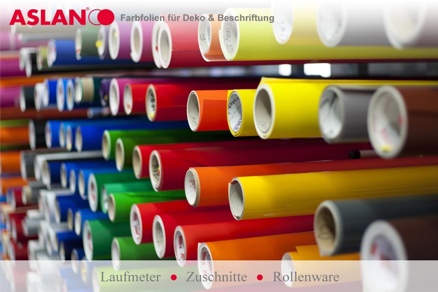 aslan farbfolien im hängeregal