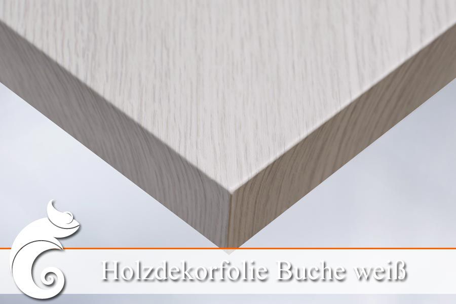 weiße Holzdekorfolie Buche 