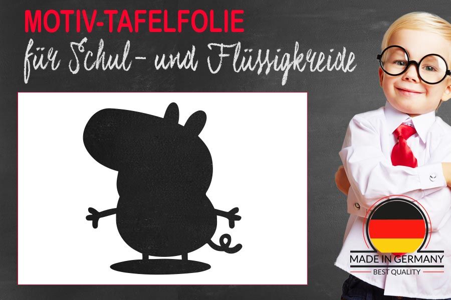 Motiv Tafelfolie Peppa Wutz als Kinderzimmer-Wandtafel