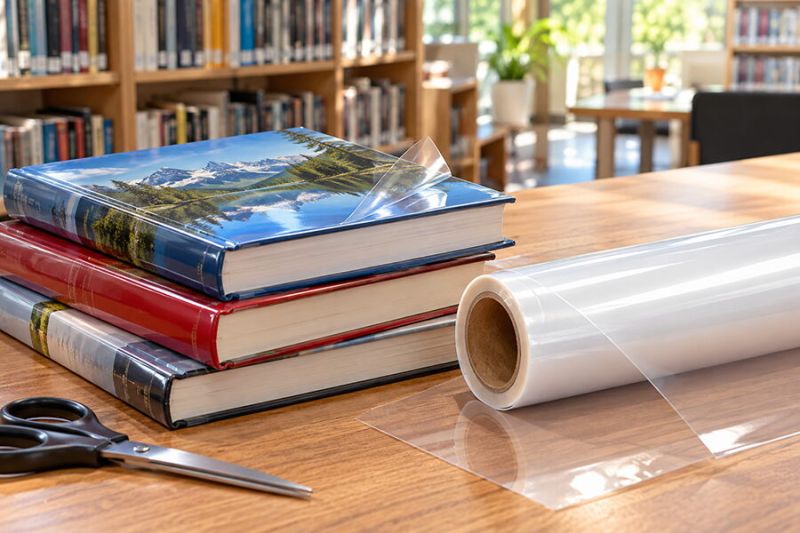 Buchschutzfolie selbstklebend glänzend für raue Flächen