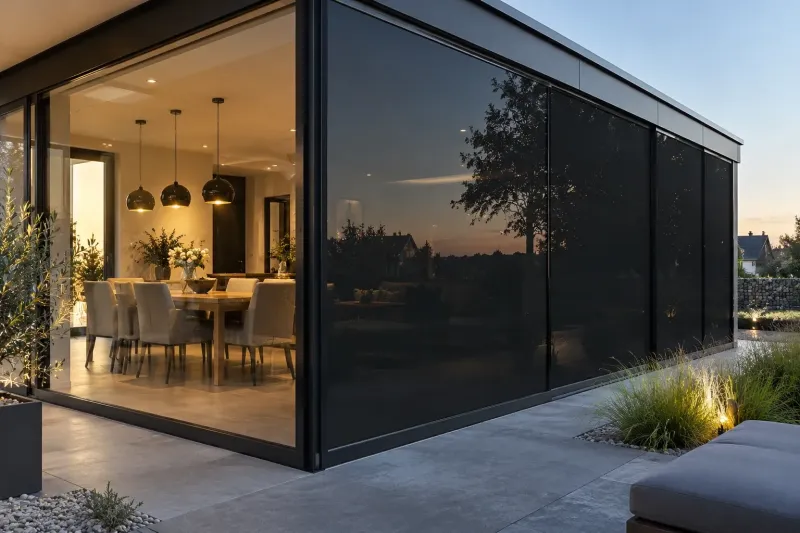 Schaltbare Folie für Glas, Schwarz
