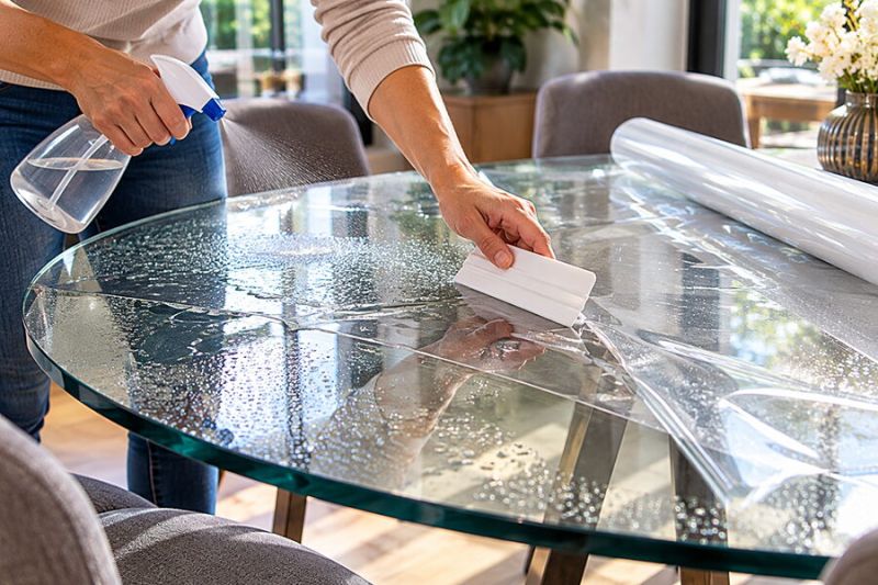 PVC Tischdecke transparent statisch haftend 0.15mm