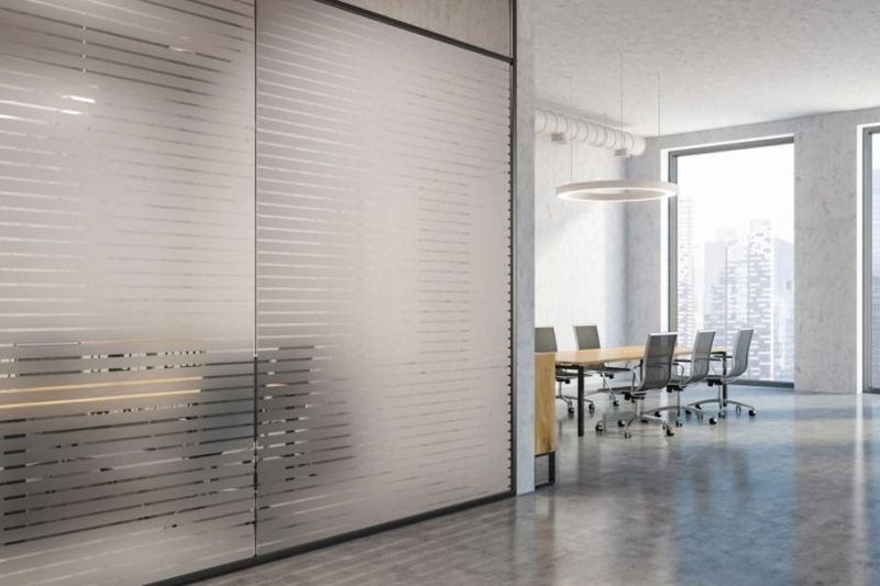 Fensterfolie mit satinierten Streifen-Dekor "CORETAN", PREMIUM