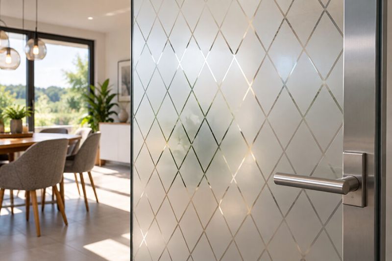 Fensterfolie Dekor Raute satiniert, PREMIUM