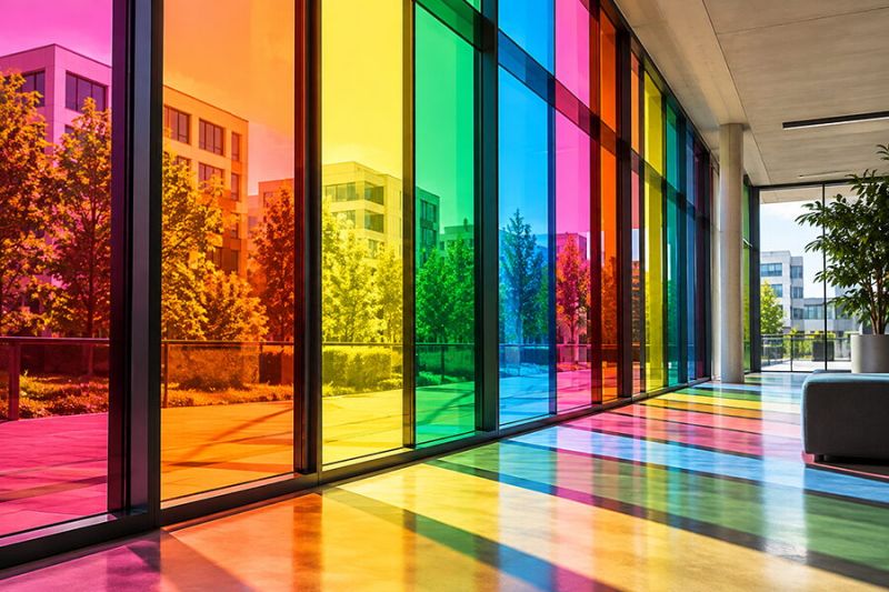 Hochtransparente Farbfolie zum Färben von Glas