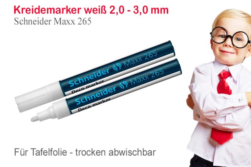 Flüssigkreide weiß für Tafelfolie